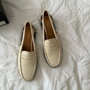 GH Bass Cream Penny Loafers